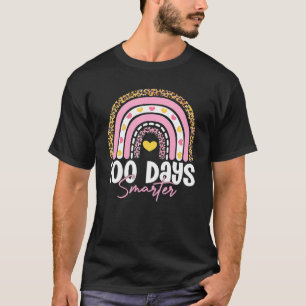 100 Days Smarter Happy 100th Day Of School Rainbow T-Shirt