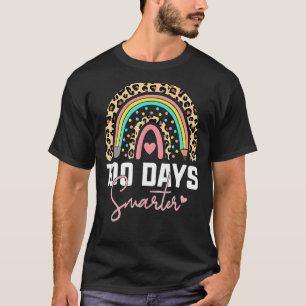 100 Days Smarter Happy 100th Day Of School Rainbow T-Shirt