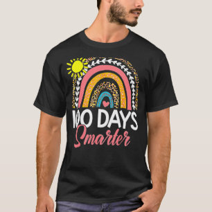 100 Days Smarter Happy 100th Day Of School Rainbow T-Shirt