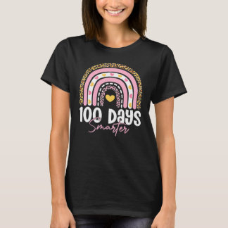 100 Days Smarter Happy 100th Day Of School Rainbow T-Shirt