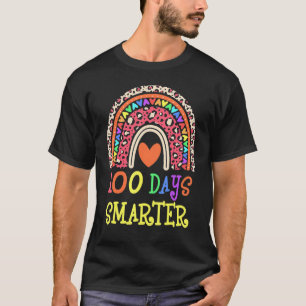 100 Days Smarter Happy 100th Day Of School Rainbow T-Shirt