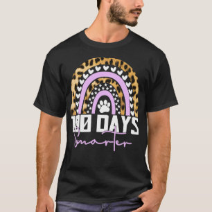 100 Days Smarter Happy 100th Day Of School Rainbow T-Shirt