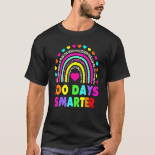 100 Days Smarter Happy 100th Day Of School Rainbow T-Shirt