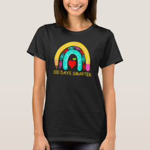 100 Days Smarter Happy 100th Day Of School Rainbow T-Shirt