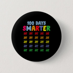 100 Days Smarter Happy 100th Day Of School Student 6 Cm Round Badge