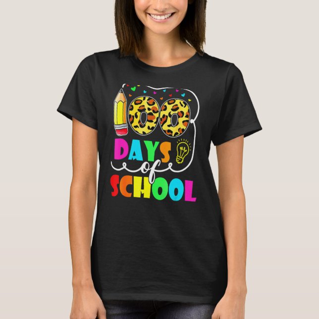 100 Days Smarter Happy 100th Day Of School Student T-Shirt (Front)
