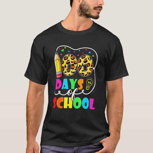 100 Days Smarter Happy 100th Day Of School Student T-Shirt (Front)