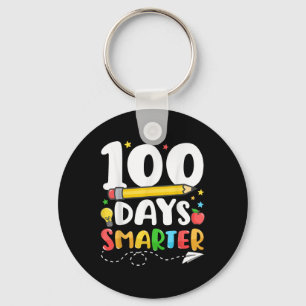 100 Days Smarter Happy 100th Day Of School Teacher Key Ring