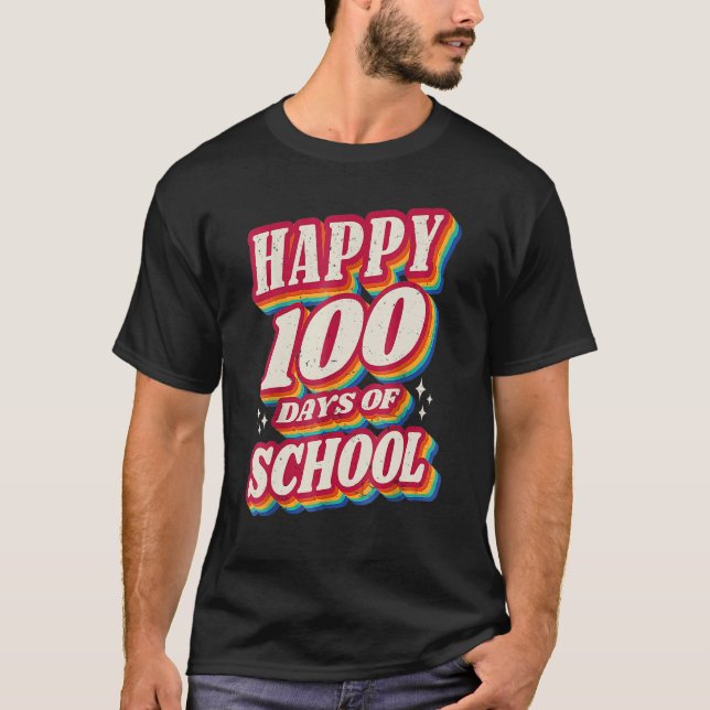 100 Days Smarter Happy 100th Day Of School Teacher T-Shirt (Front)