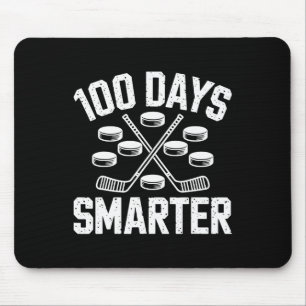 100 Days Smarter Hockey 100th Day Of School Studen Mouse Pad