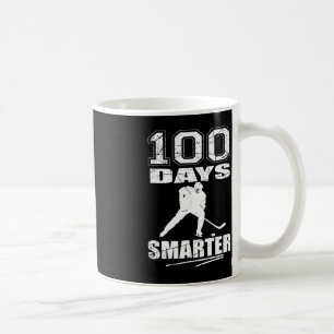 100 Days Smarter Hockey Sports 100th Day Of School Coffee Mug