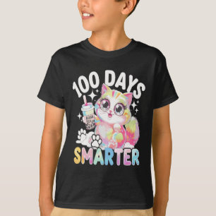 100 Days Smarter Kawaii Cat Costume 100th Day Of S T-Shirt