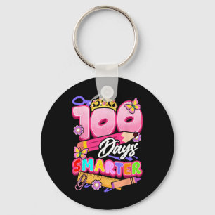 100 Days Smarter Kids Girls 100th Day Of School Key Ring