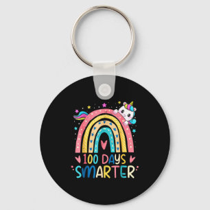 100 Days Smarter Kids Girls Unicorn 100th Day Of S Key Ring