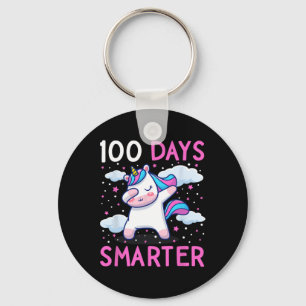 100 Days Smarter Kids Girls Unicorn 100th Day Of S Key Ring