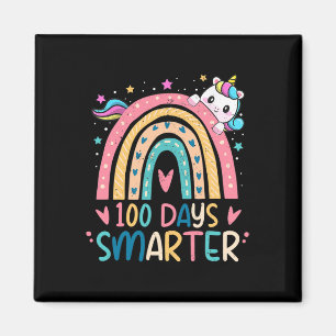 100 Days Smarter Kids Girls Unicorn 100th Day of S Magnet