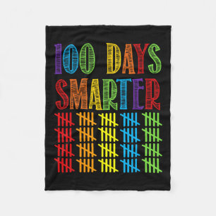 100 Days Smarter Kindergarten Teacher 100th Day Of Fleece Blanket