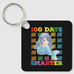 100 Days Smarter Mermaid 100th Day Of School Key Ring
