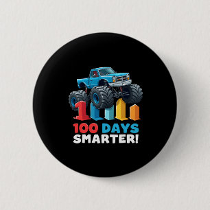 100 Days Smarter Monster Truck 100 Days Of School 6 Cm Round Badge