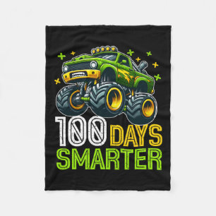 100 Days Smarter Monster Truck 100 Days Of School Fleece Blanket