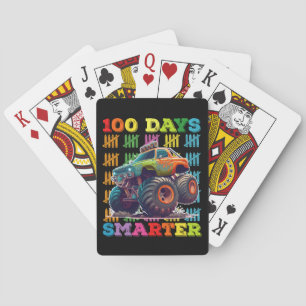 100 Days Smarter Monster Truck 100th Day School Playing Cards