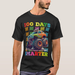 100 Days Smarter Monster Truck 100th Day School T-Shirt