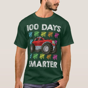 100 Days Smarter Monster Truck School Shirt Kids B