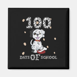 100 Days smarter of School Dabbing Dalmatian dog T Magnet