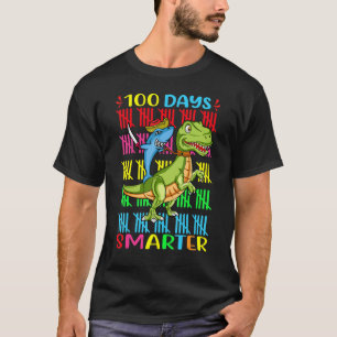 100 Days Smarter Of School Shark Dinosaur For kids T-Shirt