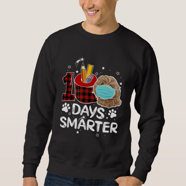 100 Days Smarter Poodle Masked Happy 100 Days Of S Sweatshirt (Front)