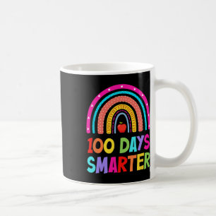 100 Days Smarter Rainbow Happy 100th Day Of School Coffee Mug