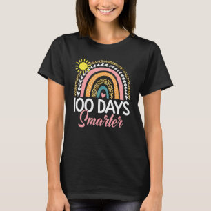 100 Days Smarter Rainbow Leopard Happy 100th Day O T-Shirt