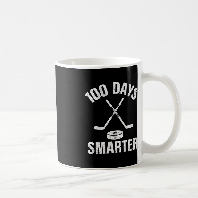 100 Days Smarter School Hockey Sport Teacher Stude Coffee Mug (Right)