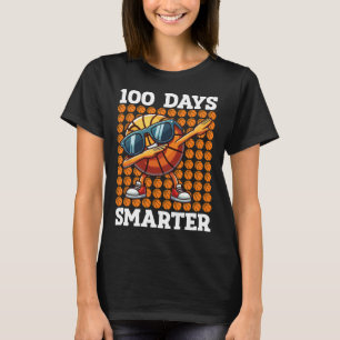 100 Days Smarter Sketll Kids 100 Days Of School Bo T-Shirt