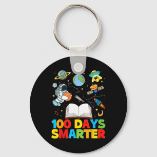 100 Days Smarter Space Astronaut 100th Day School Key Ring