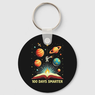 100 Days Smarter Space Astronaut 100th Day School Key Ring