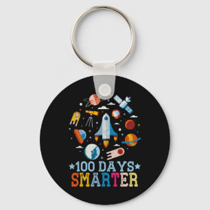 100 Days Smarter Space Astronaut  Key Ring