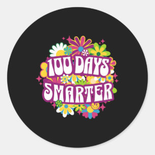 100 Days Smarter Survive 100th Day Of School Teach Classic Round Sticker