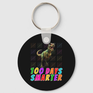 100 Days Smarter T-rex Lover Boys 100 Days Of Scho Key Ring