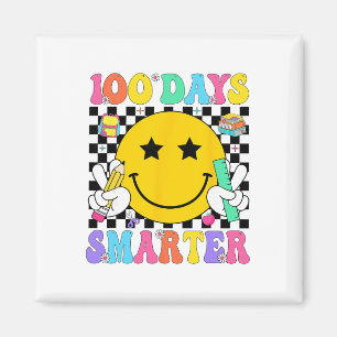 100 Days Smarter Teacher Boys Girls Kids 100th Day Magnet