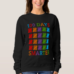 100 Days Smarter Teacher Educator School Class Tea Sweatshirt