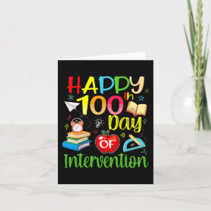 100 Days Smarter Teacher Happy 100th Day Of Interv Card