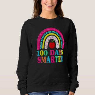 100 Days Smarter Teacher Or Student 100th dayLeopa Sweatshirt