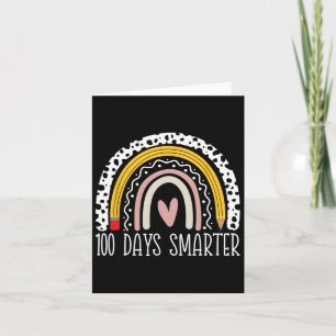 100 Days Smarter Teacher Rainbow 100th Day Of Scho Card