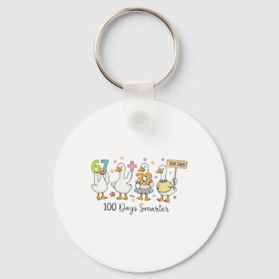 100 Days Smarter Teacher Student 100 Day Of School Key Ring