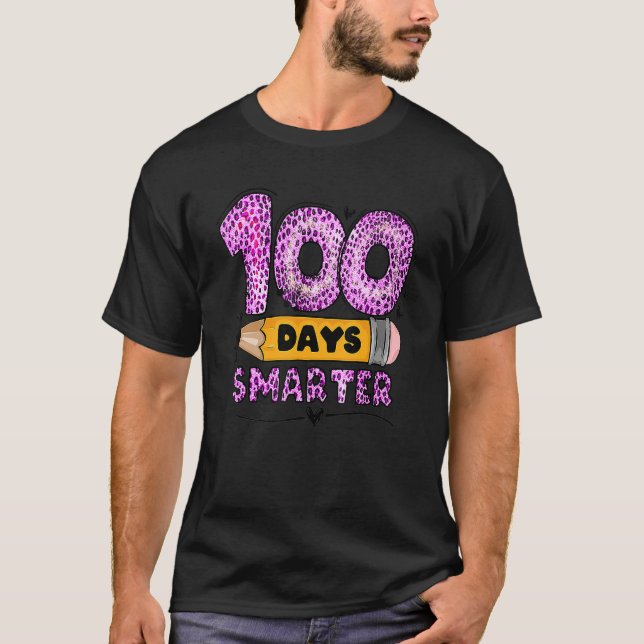 100 Days Smarter Teacher Student 100th Day Of Scho T-Shirt (Front)