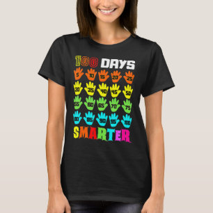 100 Days Smarter Teachers Kids Boys Girl 100th Day T-Shirt