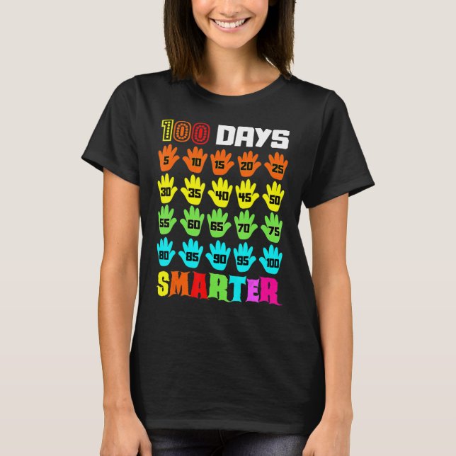 100 Days Smarter Teachers Kids Boys Girl 100th Day T-Shirt (Front)