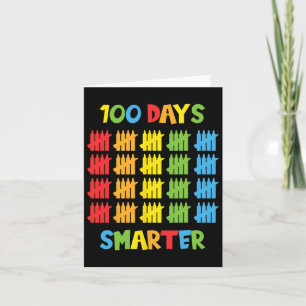 100 Days Smarter Teachers Kids Child 100th Day Of Card