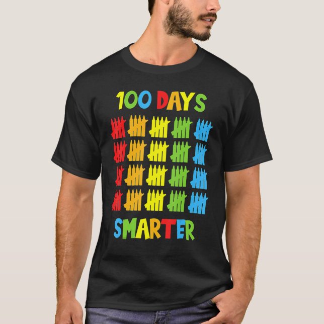 100 Days Smarter Teachers Kids Child 100th Day of  T-Shirt (Front)